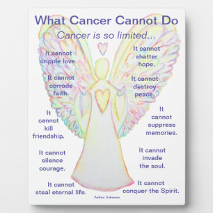 Plaque Photo Ce que le cancer ne peut pas faire Poem Angel Art 