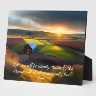 Plaque Photo Ce que vous aimez Rumi Citer la scène pastorale Ta