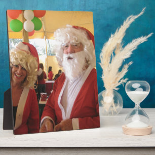 Plaque Photo Célébration de Noël de père Noël et Mme Claus - Fe