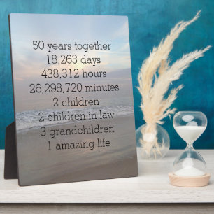 Plaque Photo Célébration du 50e anniversaire du Mariage