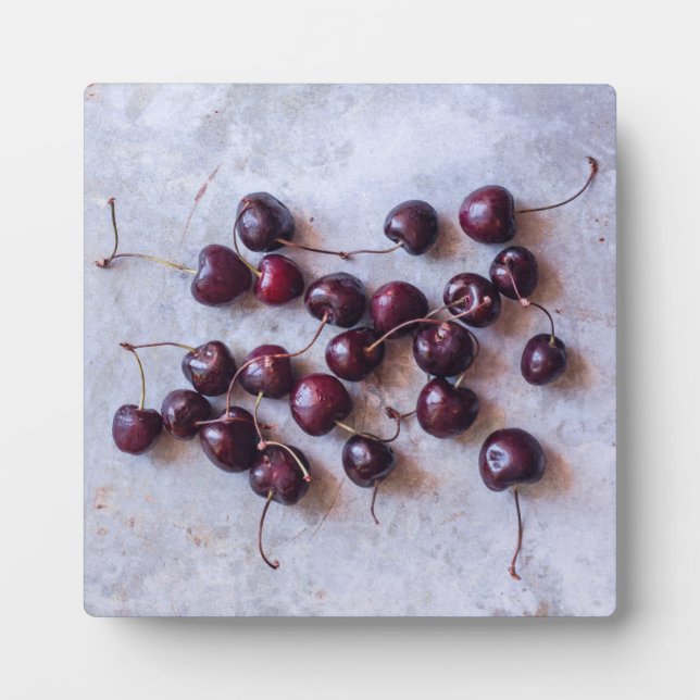 Plaque Photo Cerises (Devant)