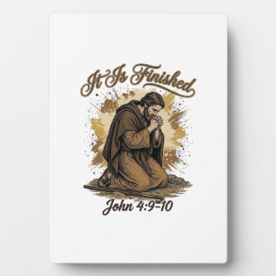 Plaque Photo C'est Fini Verset Biblique Vintage Chemise Chrétie
