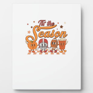 Plaque Photo C'Est La Saison Citrouille Leaf Latte Football Cre