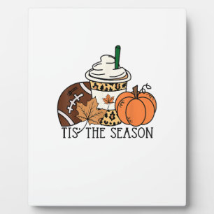 Plaque Photo C'Est La Saison Citrouille Thanksgiving Football M