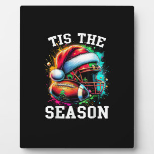 Plaque Photo C'Est La Saison Football Maman Noël Santa Hat Co