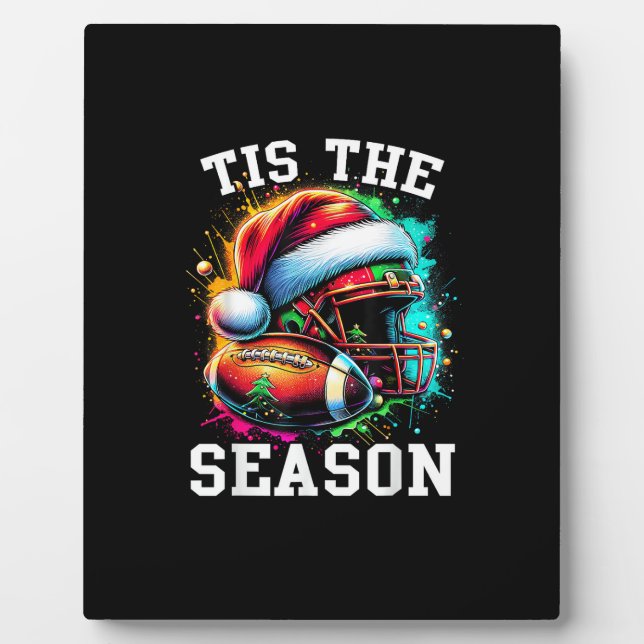 Plaque Photo C'Est La Saison Football Maman Noël Santa Hat Co (Devant)