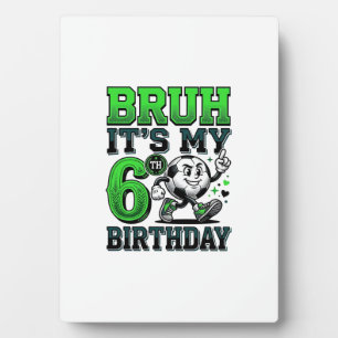 Plaque Photo C'est mon 6e anniversaire garçon de football