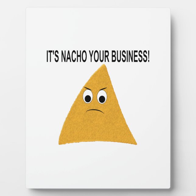 Plaque Photo C'est Nacho Your Business (Devant)