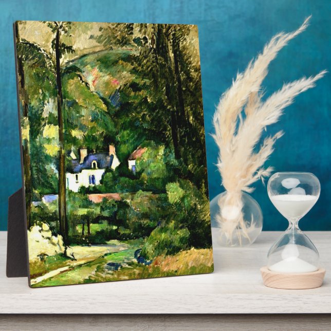 Plaque Photo Cezanne - Maisons dans la verdure-1881 (Côté)