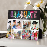Chalkboard Kindergarten Graduate Photo Collage