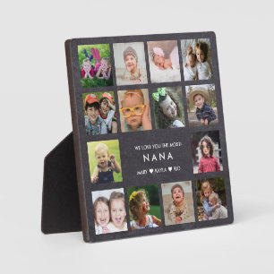 Plaque Photo Chalkboard We Love You Nana 14 Photo Collage