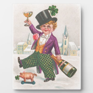 Plaque Photo Champagne vintage Shamrock Jour de la Saint Patric