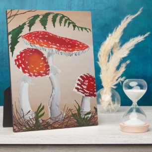 Plaque Photo Champignons botaniques - peinture VR