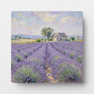 Plaque Photo Champs de Lavande Provence Cottage Impressionniste