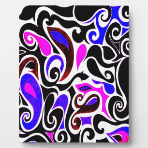 Plaque Photo Changer la couleur Wacky Retro Swirl