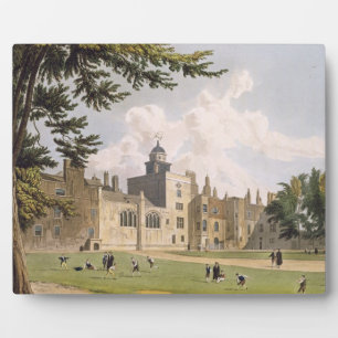 Plaque Photo Charter House from the Play Ground, from 'History