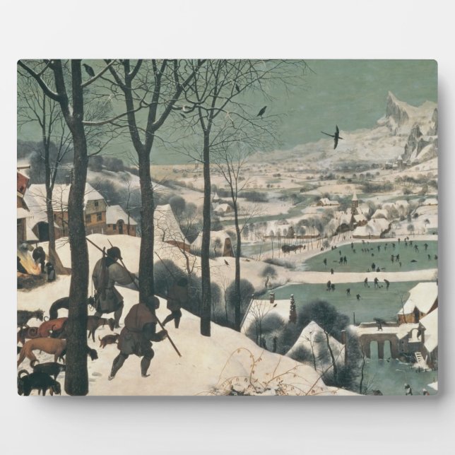 Plaque Photo Chasseurs dans la neige - Janvier 1565 (Devant)
