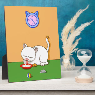 Plaque Photo Chat au lait