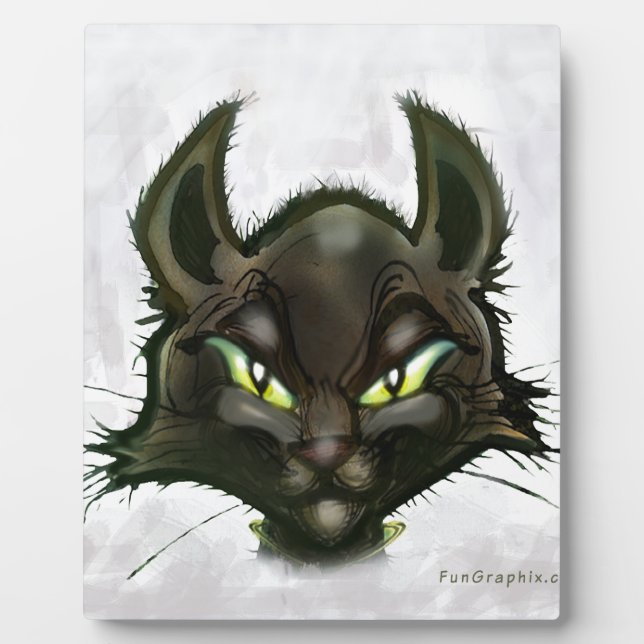 Plaque Photo Chat noir (Devant)