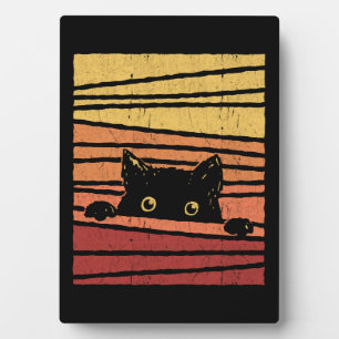 Plaque Photo Chat noir