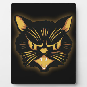 Plaque Photo Chat noir