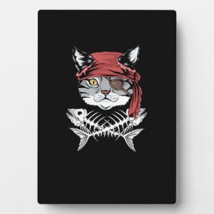 Plaque Photo Chat Pirate drôle Chat Pirate Halloween