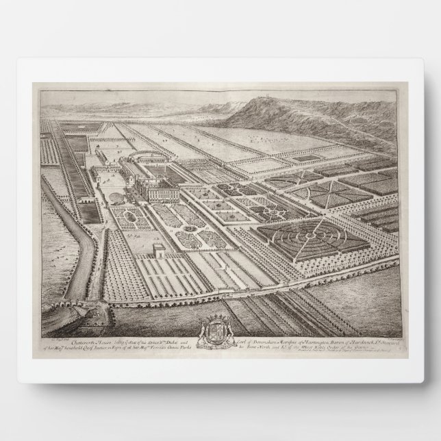 Plaque Photo Chatsworth House, siège de William Cavendish (1640 (Devant)