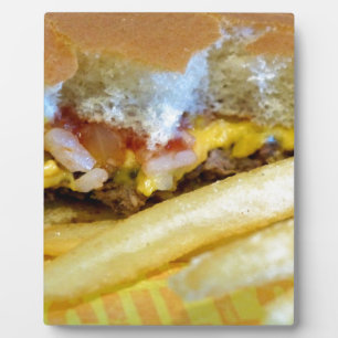 Plaque Photo Cheeseburger et Fries