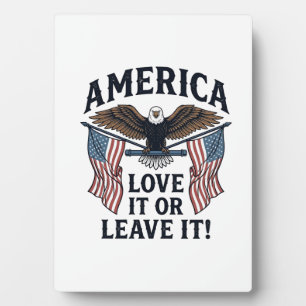 Plaque Photo Chemise aigle patriotique America Love It Or Leave