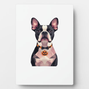 Plaque Photo Chemise classique Halloween sorcière chien T-Shirt