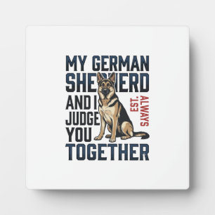 Plaque Photo Chemise de Berger Allemand Amusing Fan de Chien Vi