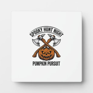 Plaque Photo Chemise de chasse Halloween avec haches de citroui