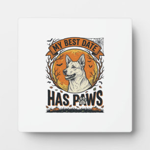 Plaque Photo Chemise de chien Halloween pour parents d'animaux