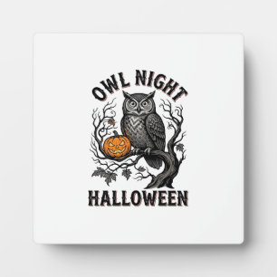 Plaque Photo Chemise de chouette d'Halloween Vintage Party d'oi