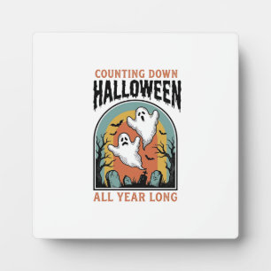 Plaque Photo Chemise de compte à rebours d'Halloween Graphique 