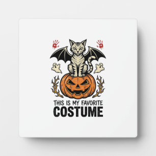 Plaque Photo Chemise de design de costume de chat de citrouille