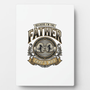 Plaque Photo Chemise de gravure vintage Funny Father Fist Bump 