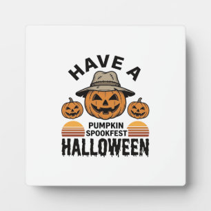 Plaque Photo Chemise de gravure vintage Halloween Citrouille ef