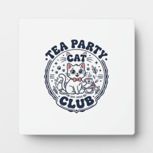 Plaque Photo Chemise de l'amant de chat de thé Party - Chat de