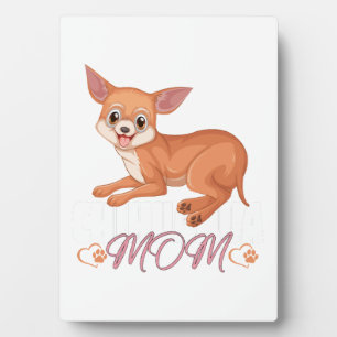 Plaque Photo Chemise de maman Chihuahua Fête des mères propriét