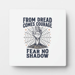 Plaque Photo Chemise de motivation d'horreur avec citation de c
