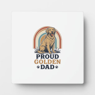Plaque Photo Chemise de papa Golden Retriever Cadeau de père de