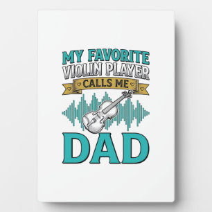 Plaque Photo Chemise de papa violoniste Le joueur de violon fav