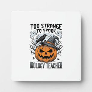Plaque Photo Chemise de professeur de biologie Halloween Citrou