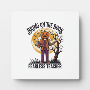 Plaque Photo Chemise de professeur Halloween Gravure vintage Ci