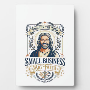 Plaque Photo Chemise de propriétaire de petite entreprise Jesus