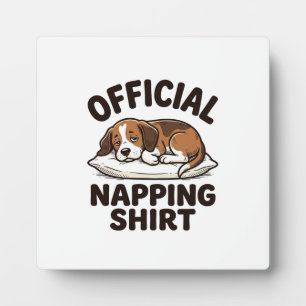 Plaque Photo Chemise de repos officielle Chien endormi Design v