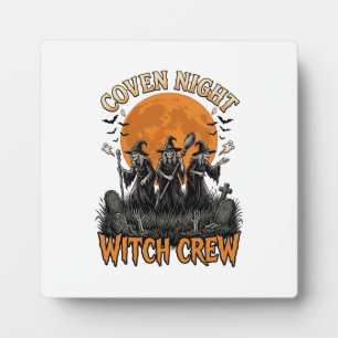 Plaque Photo Chemise de sorcière Halloween gravée vintage Coven