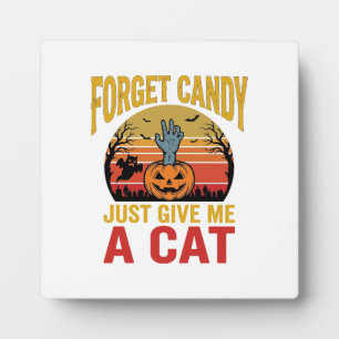 Plaque Photo Chemise drôle de bonbons pour amateur de chats Hal