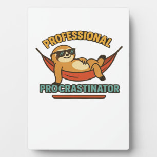 Plaque Photo Chemise T-shirt Rétro Paresseux Procrastinateur Pr